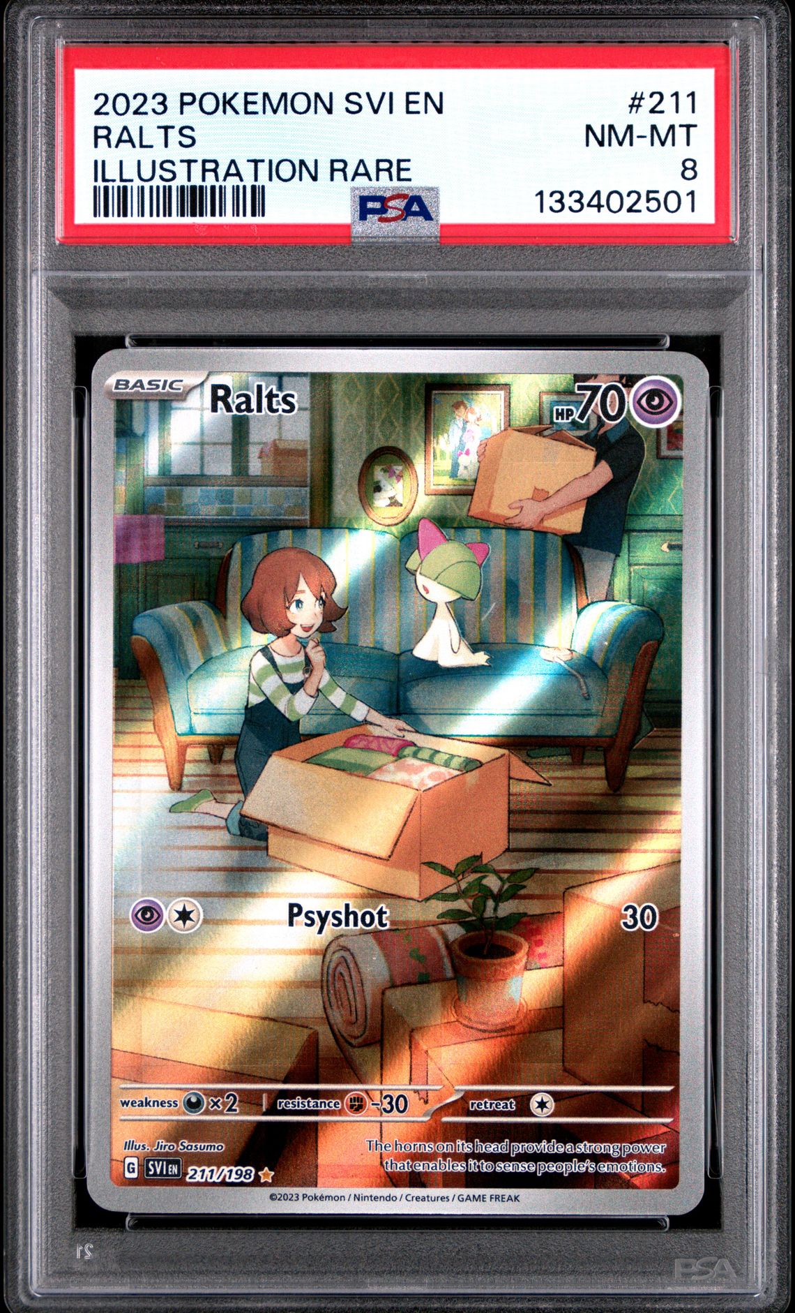 2023 Pokemon Svi En-Scarlet & Violet Ralts #211 (Illustration Rare) Nm-Mt 8 front