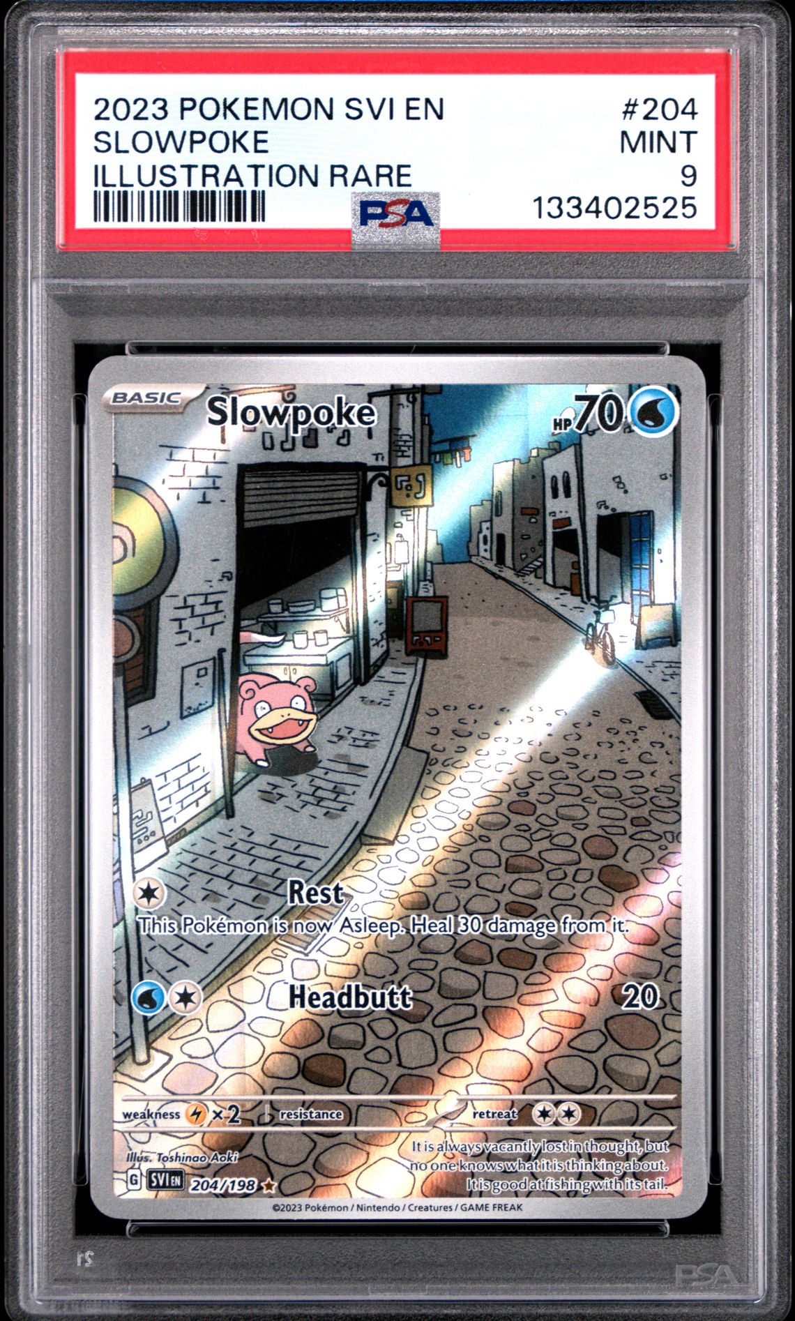 2023 Pokemon Svi En-Scarlet & Violet Slowpoke #204 (Illustration Rare) Mint 9 front