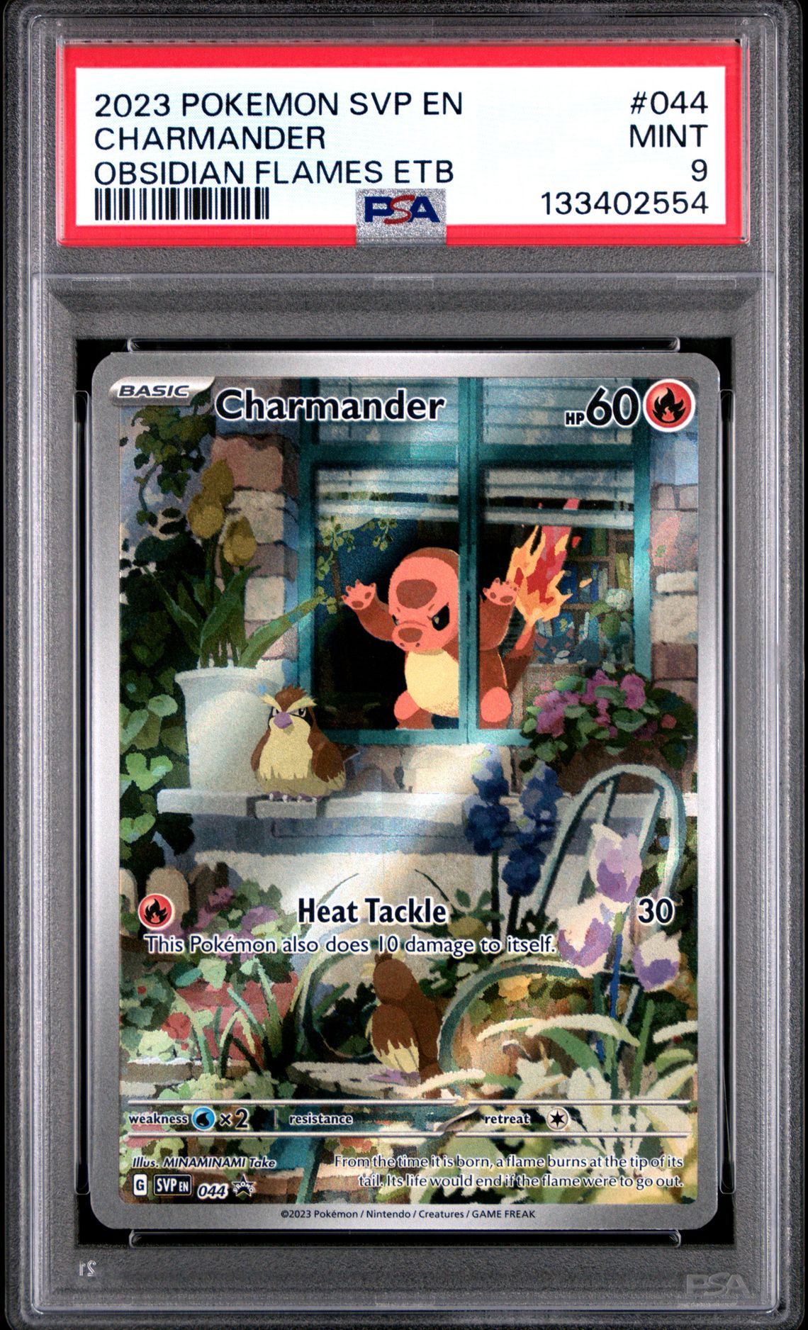 2023 Pokemon Svp En-Sv Black Star Promo Charmander #044 (Obsidian Flames Etb) Mint 9 front