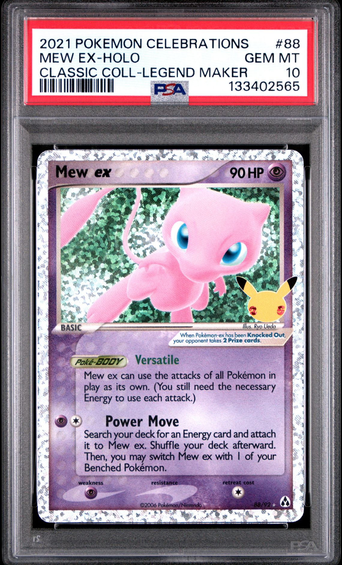 2021 Pokemon Celebrations Classic Collection Mew Ex-Holo #88 (Classic Coll-Legend Maker) Gem Mt 10 front