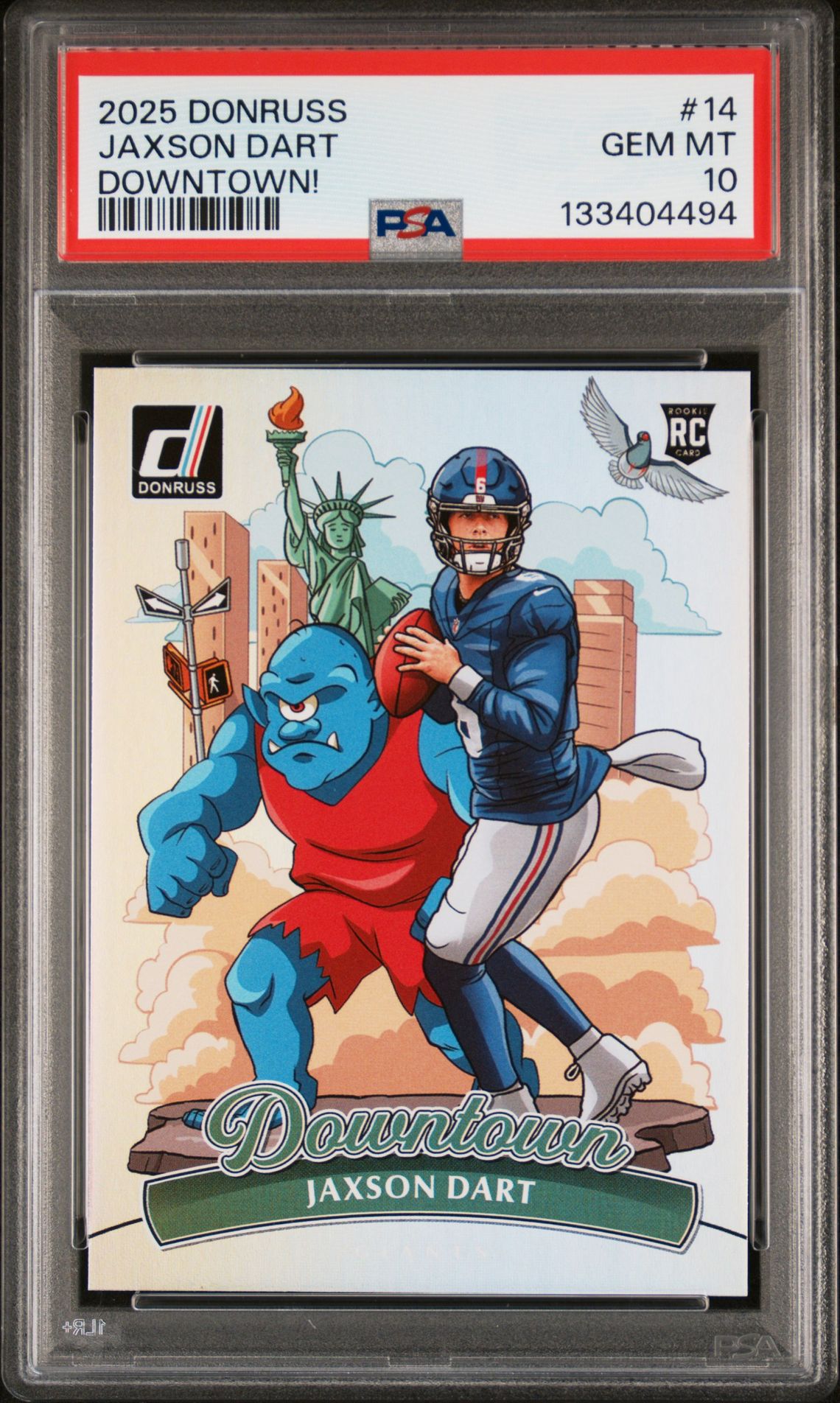 2025 Panini Donruss Downtown! Jaxson Dart #14 Gem Mt 10 front