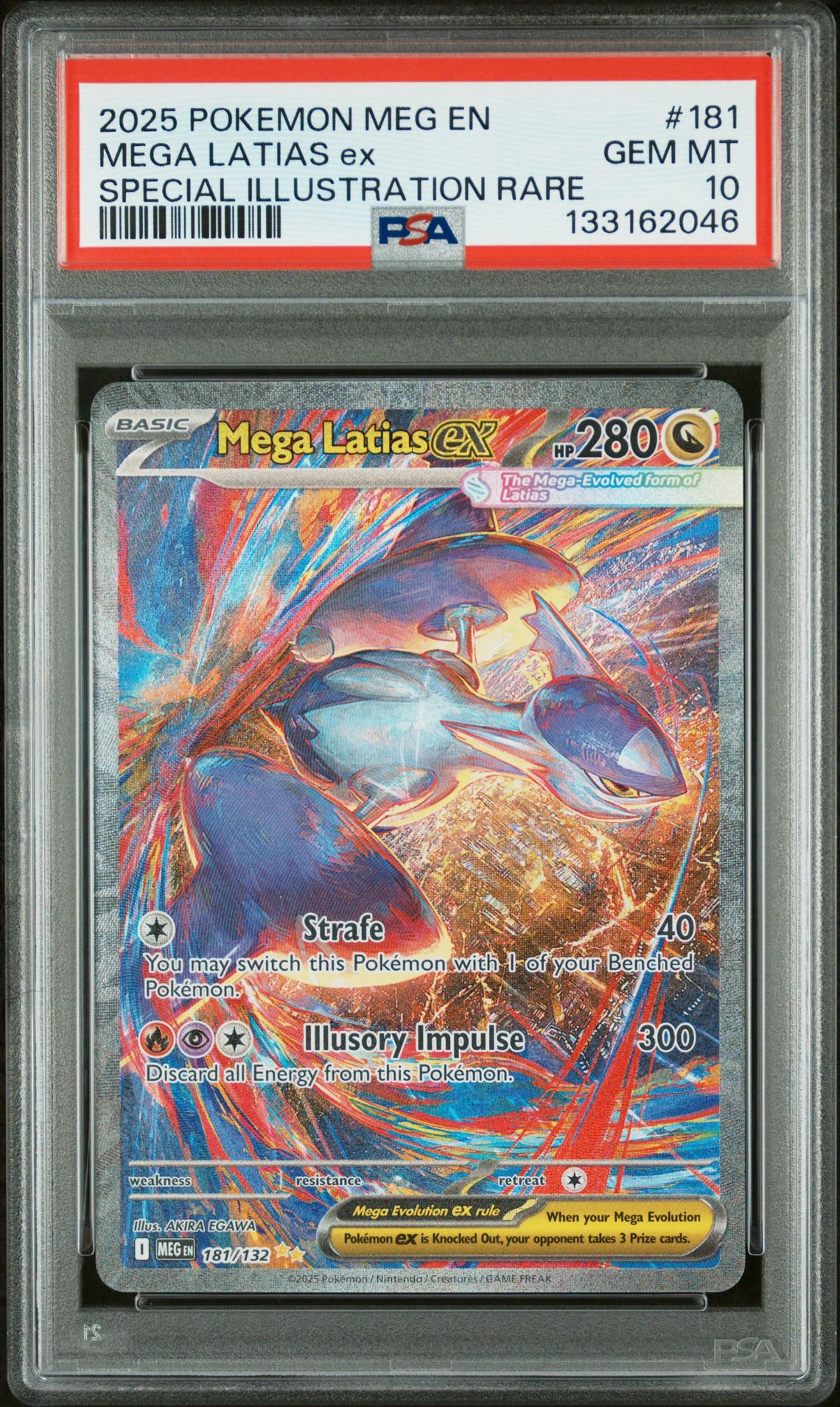 2025 Pokemon Meg En-Mega Evolution Mega Latias Ex #181 (Special Illustration Rare) Gem Mt 10 front