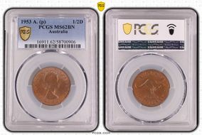 1953 A. (p) 1/2D MS62BN