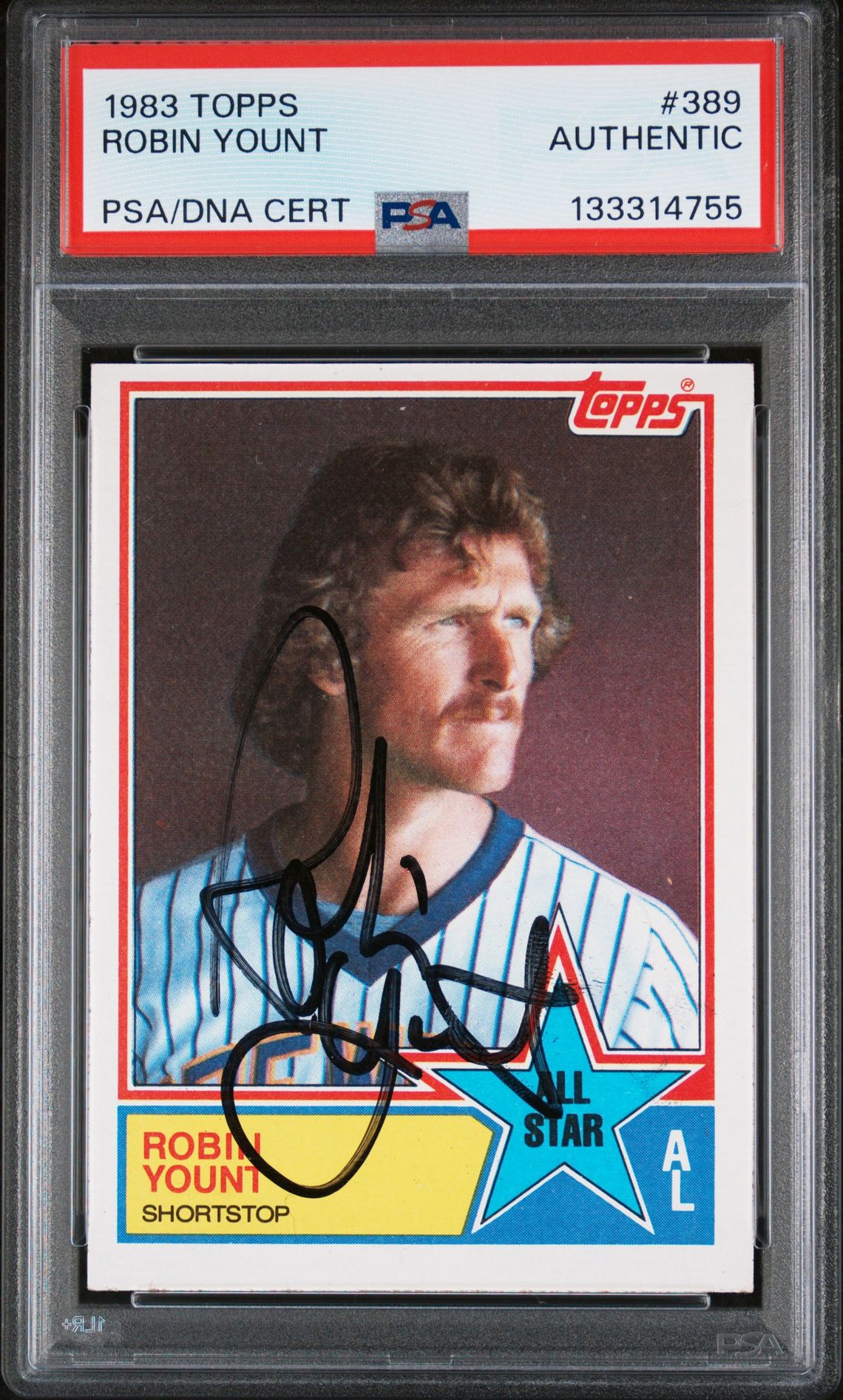 1983 Topps Robin Yount #389 N0: Authentic front