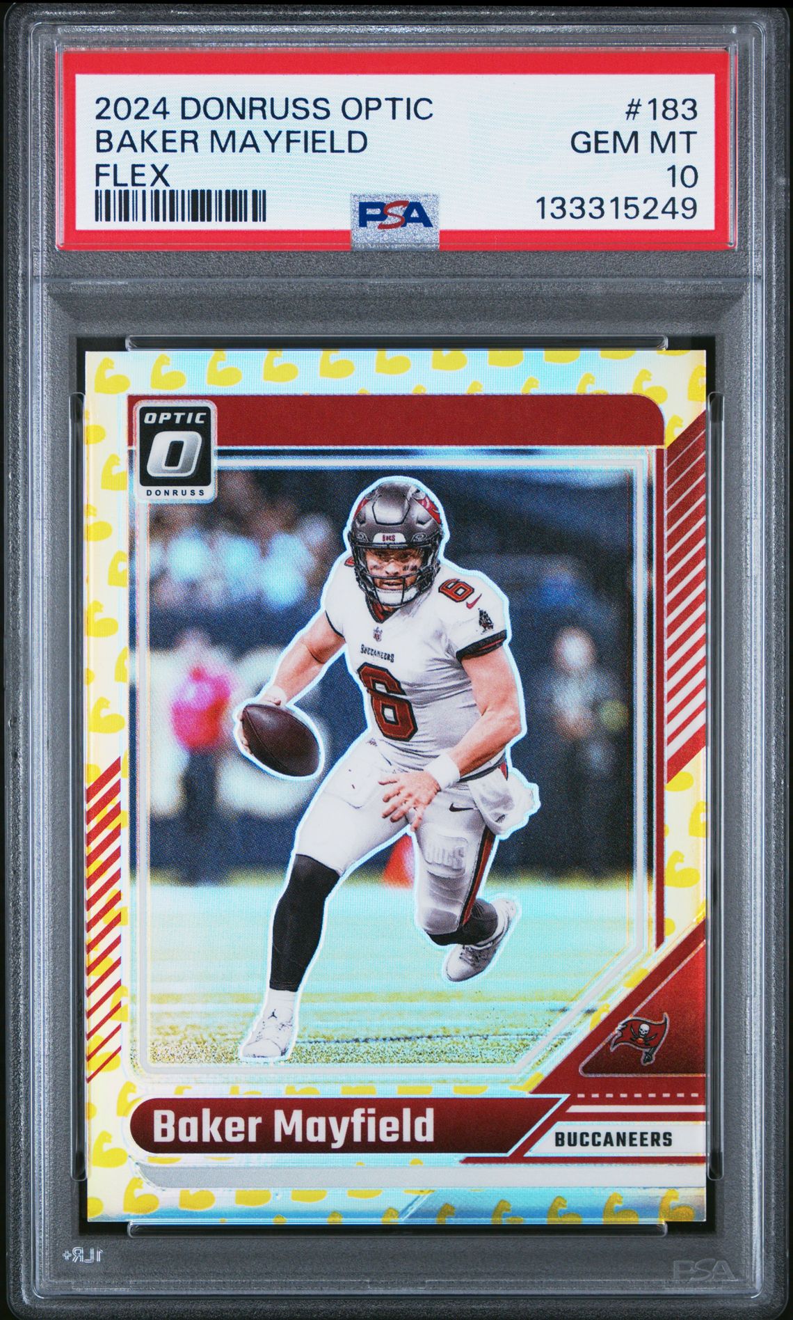 2024 Panini Donruss Optic Baker Mayfield #183 (Flex) Gem Mt 10 front
