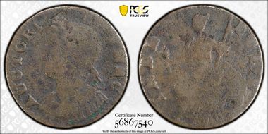 1787 CT 1/2P Mailed Bust Left N1BN