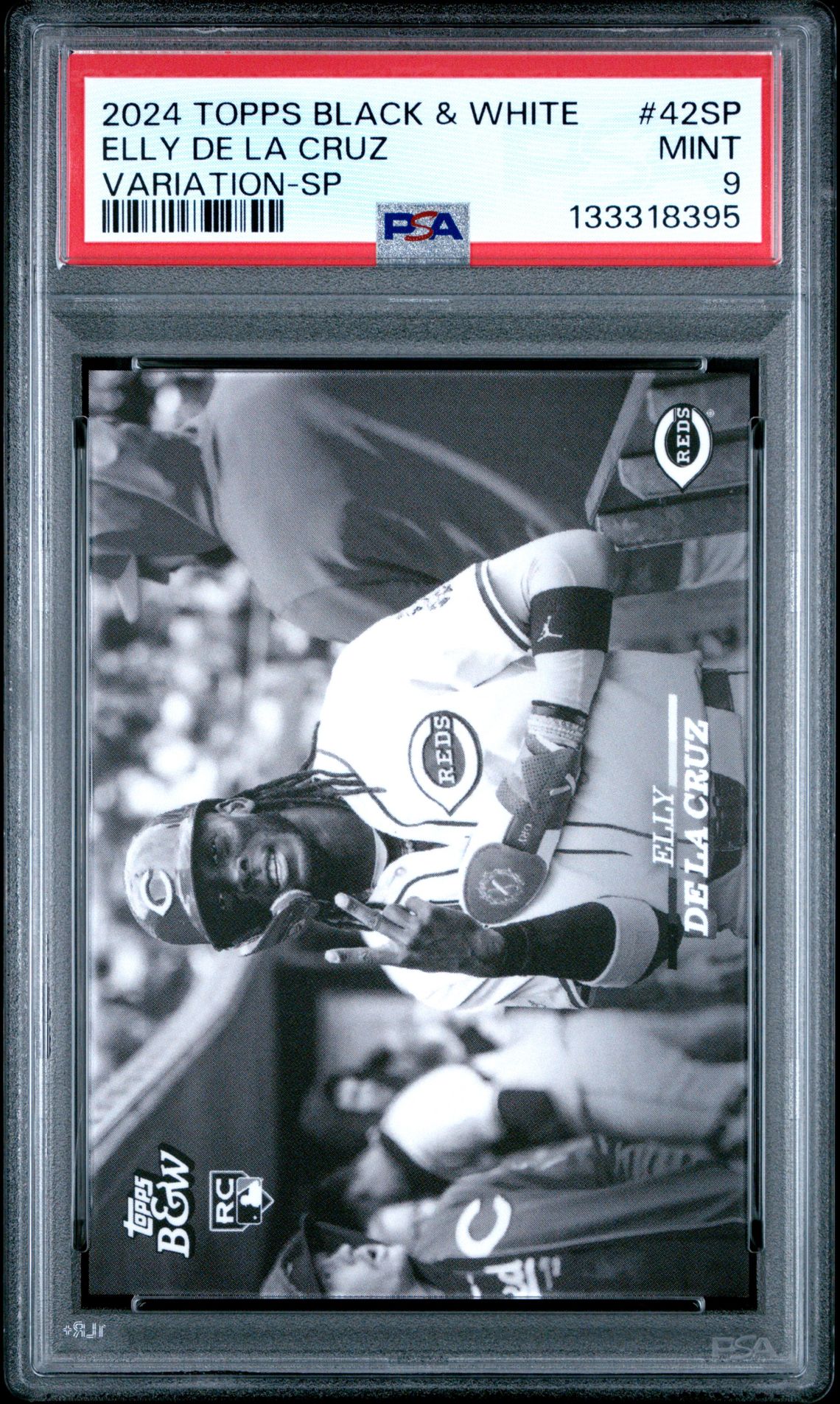 2024 Topps Black And White Elly De La Cruz #42Sp (Variation-Sp) Mint 9 front