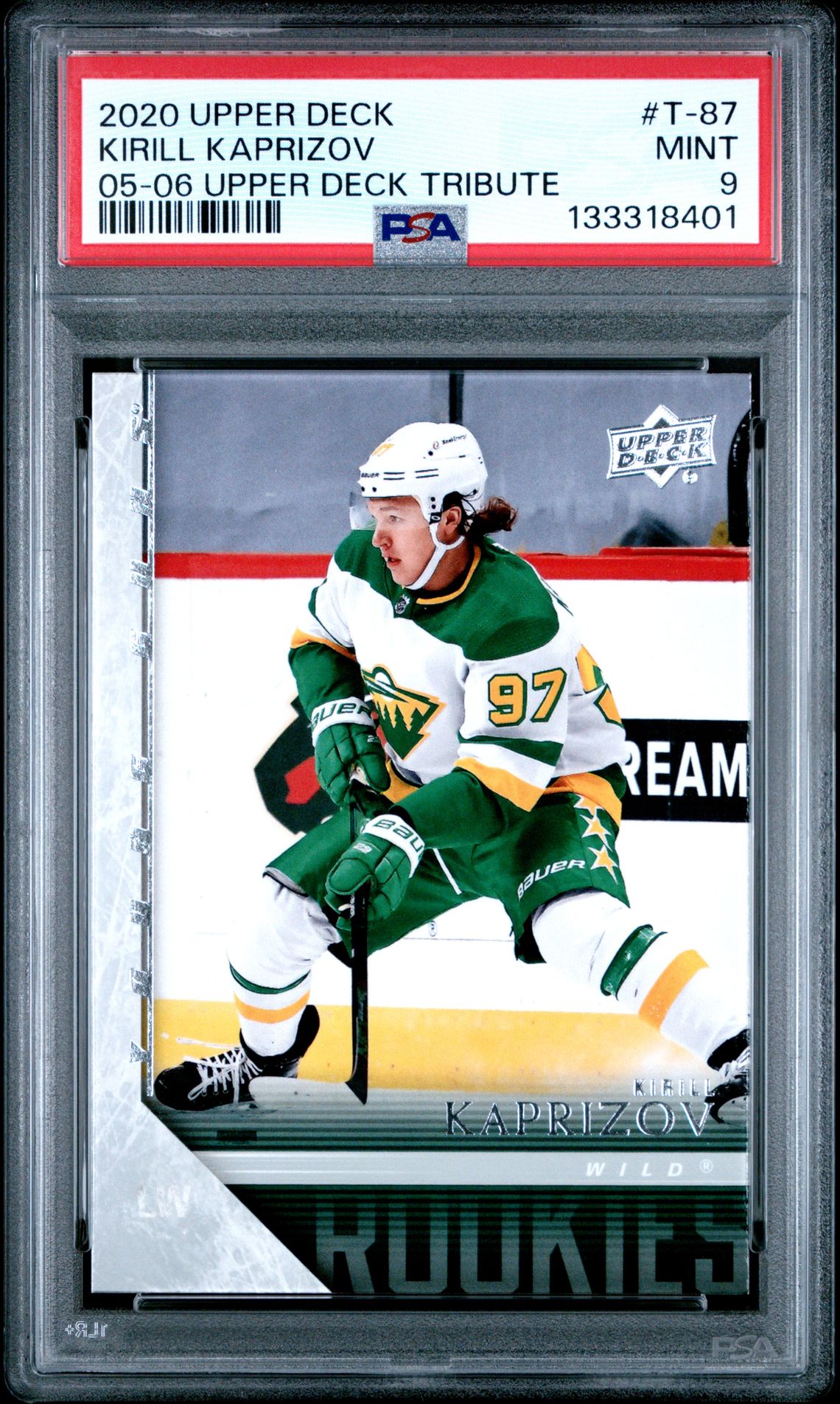 2020 Upper Deck 2005-06 Upper Deck Tribute Kirill Kaprizov #T-87 (05-06 Upper Deck Tribute) Mint 9 front