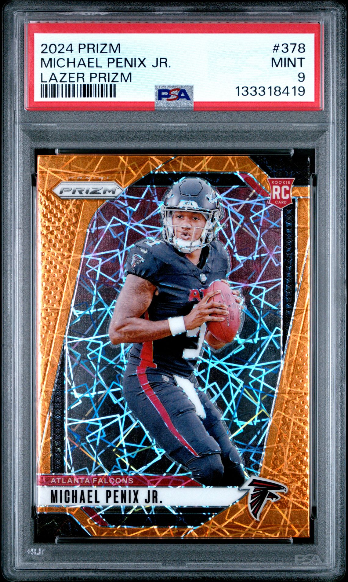 2024 Panini Prizm Michael Penix Jr. #378 (Lazer Prizm) Mint 9 front