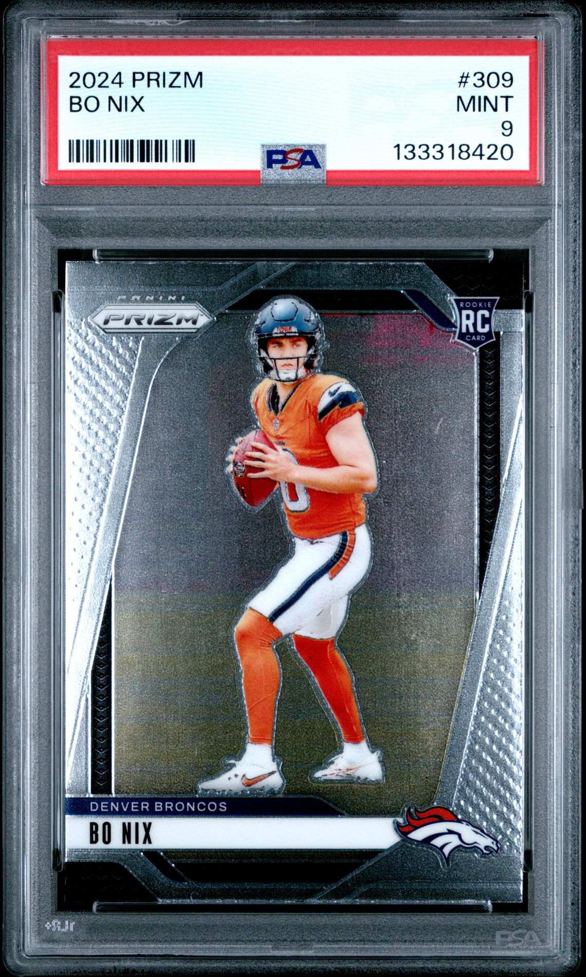 2024 Panini Prizm Bo Nix #309 Mint 9 front