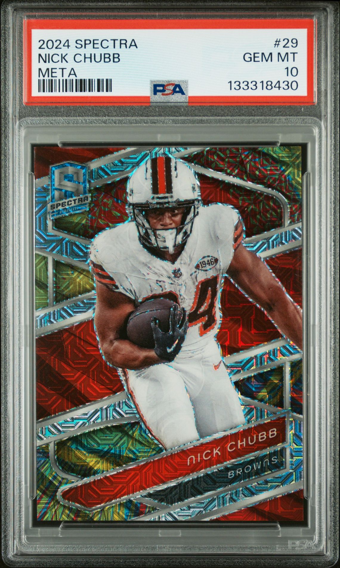 2024 Panini Spectra Nick Chubb #29 (Meta) Gem Mt 10 front