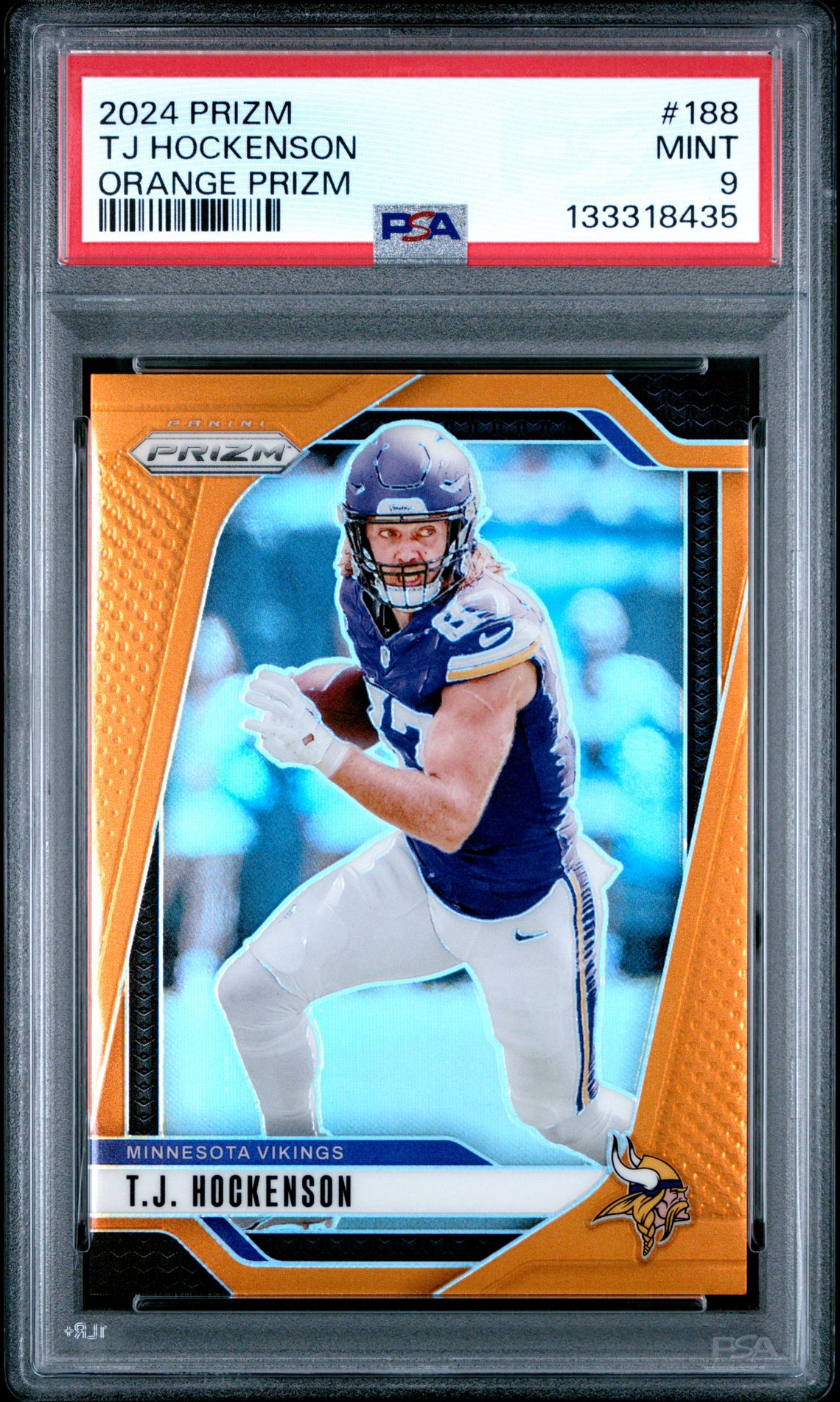 2024 Panini Prizm Tj Hockenson #188 (Orange Prizm) Mint 9 front