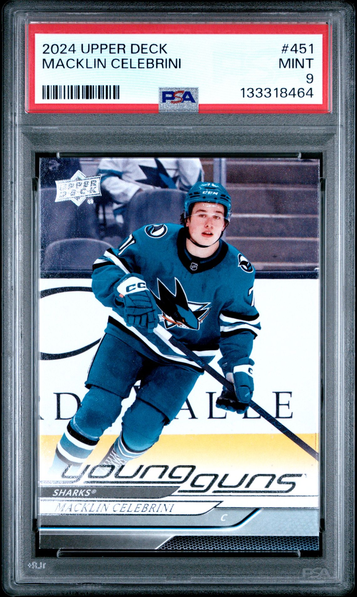 2024 Upper Deck Macklin Celebrini #451 Mint 9 front