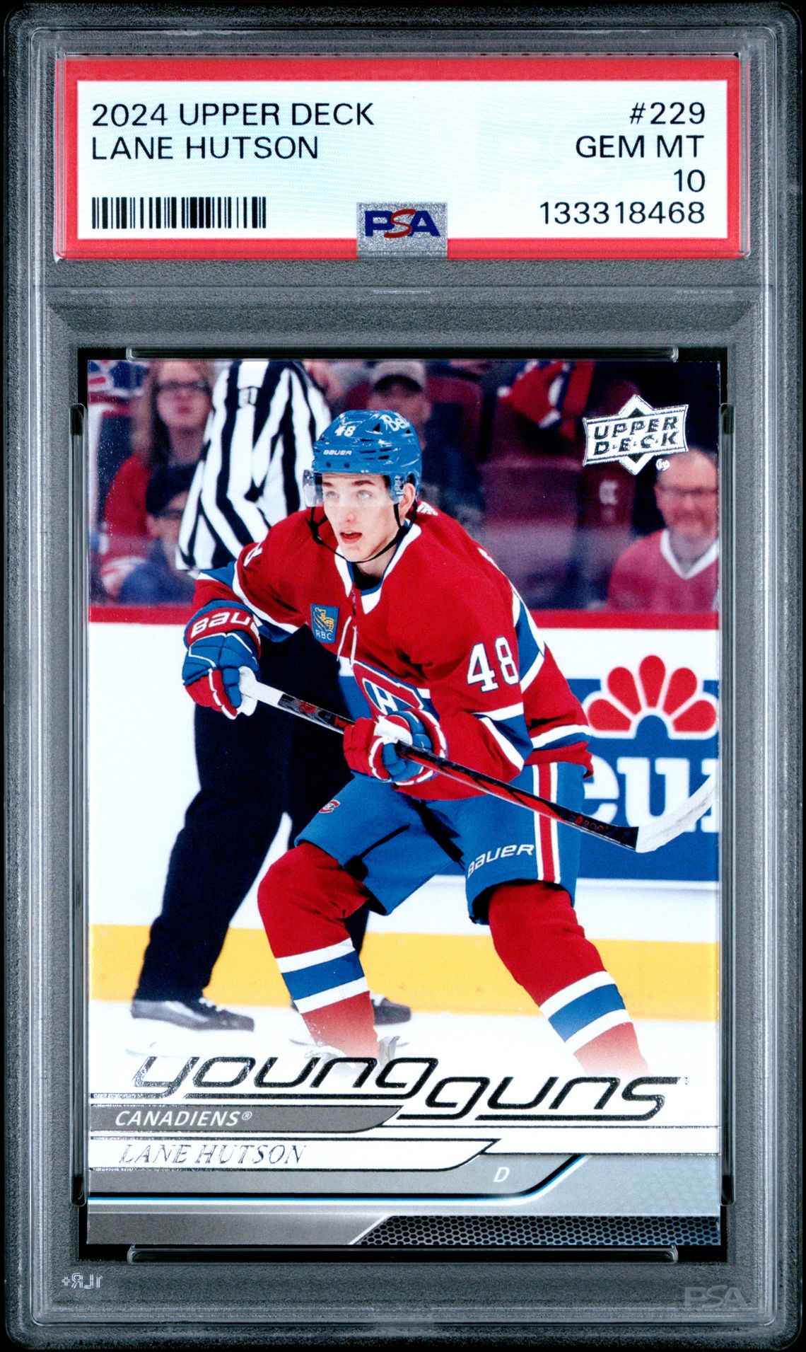 2024 Upper Deck Lane Hutson #229 Gem Mt 10 front