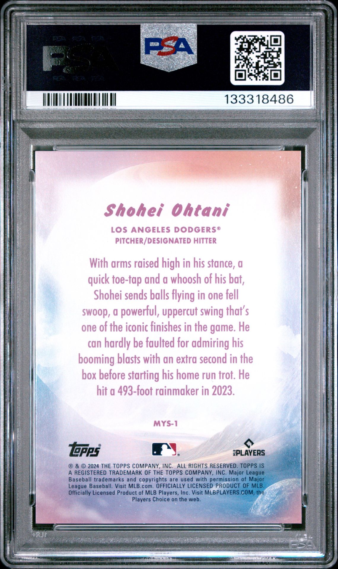 2024 Topps Update Mystical Shohei Ohtani #Mys1 (Mystical-Black) Mint 9 back