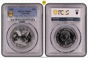 2026 50C Year of the Horse Cu-Ni MS69