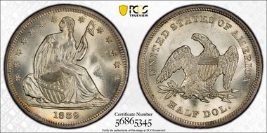 1839 50C No Drapery MS65+