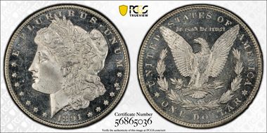 1891 $1 MS65+ DMPL