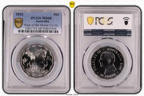 2026 50C Year of the Horse CuNi MS68