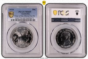2026 50C Year of the Horse Cu-Ni MS69