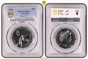 2006 50C Rugby 7s MS67