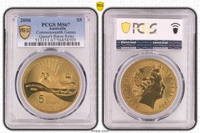 2006 $5 Commonwealth Games Queen's Baton Relay MS67