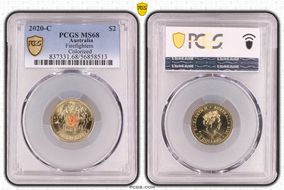 2020-C $2 Firefighters Colorized MS68