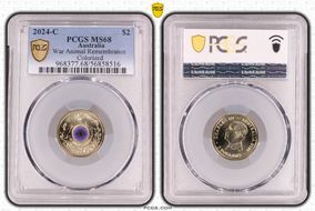 2024-C $2 War Animal Remembrance Colorized MS68