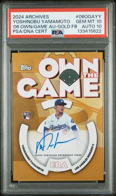 2024 Topps TOPPS ARCHIVES 2006 OWN THE GAME AUTOGRAPHS '06 OWN/GAME AU-GOLD FBCertificationPrimary Signer (1 Signer)YOSHINOBU YAMAMOTO #06OGAYY Yoshinobu Yamamoto front