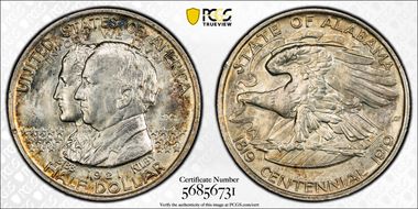1921 50C Alabama, 2X2 MS65+ 