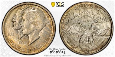 1939 50C Arkansas MS67
