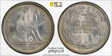 1884 10C MS67+