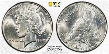 1935 $1 MS66