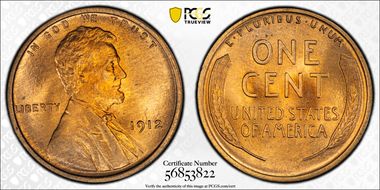 1912 1C MS66+ RD