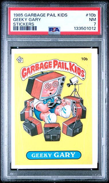 1985 Topps GARBAGE PAIL KIDS STICKERS STICKERS #10B Geeky Gary front
