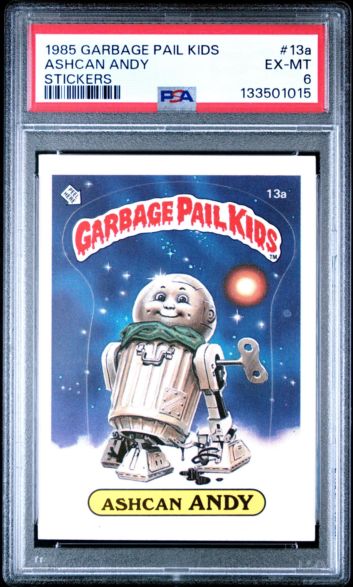 1985 Topps Garbage Pail Kids #13A Ashcan Andy front