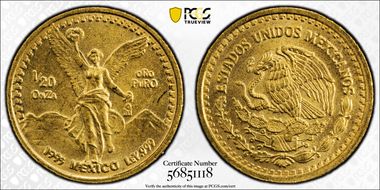 1993-Mo 1/20 oz Libertad Au MS67