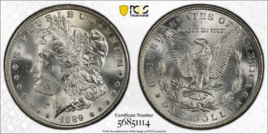 1889 $1 VAM 19A, Bar Wing MS64