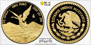 2009-Mo 1/2 oz Libertad Au PR70DCAM