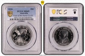 2026 50C Year of the Horse CuNi MS69