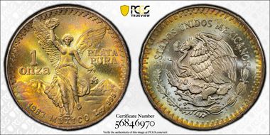 1983-Mo Onza Libertad Ag MS67