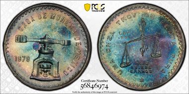 1979-Mo Onza KM-M49b.4 Ag Type 4 MS64