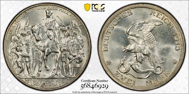 1913 2 Mk 100 Years J-109 MS65