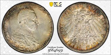 1913-A 3 Mk 25th Year J-112 MS63