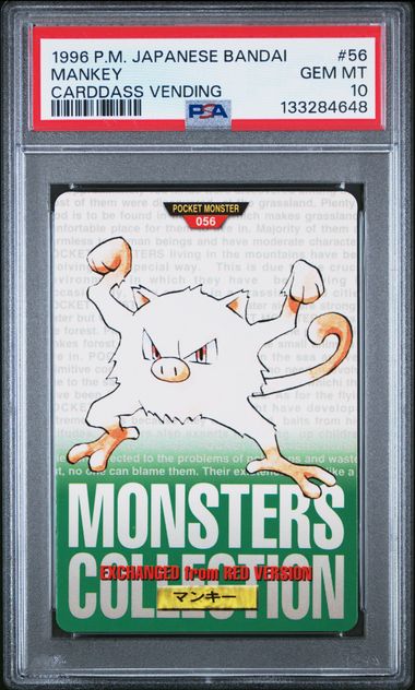 Mankey card PSA 10, cert 133284648