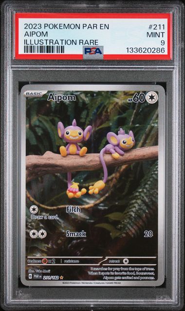 2023 Pokemon Paradox Rift Holo #211 Aipom front