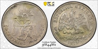 1871-Pi O/G 50C XF45