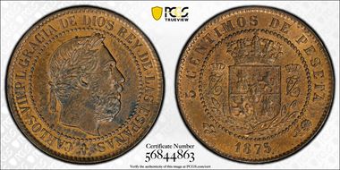 1875 5C KM-669 Pretender MS63RB