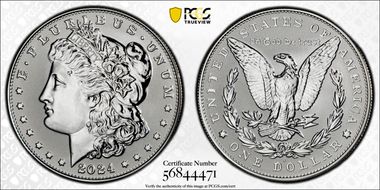 2024-S $1 Morgan Dollar Rev PR Two-Coin Reverse Proof Set PR70