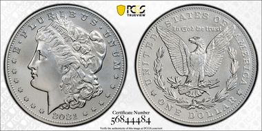 2021-S $1 Morgan Dollar 100th Anniversary MS70